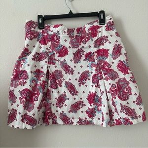 Allyson Whitmore Bogey Golf Box Pleat Skort Skirt Pink Blue Paisley Miss 12